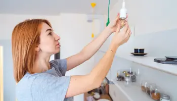 woman checking electrical